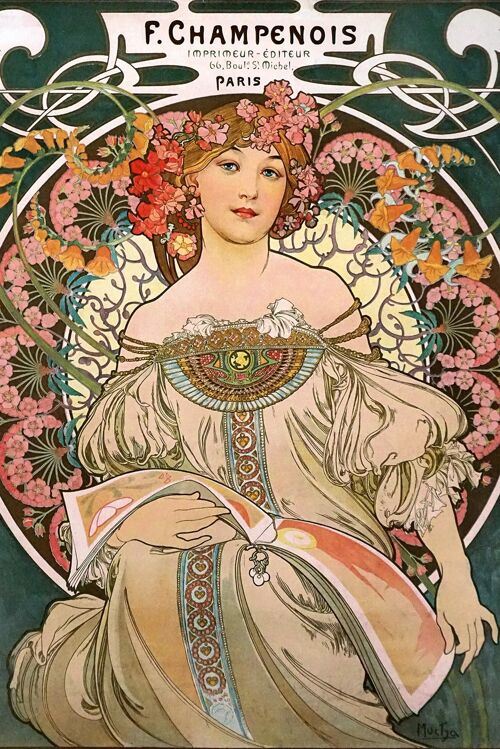 Alfons Mucha Poster Jugendstil F. Champenois 1897