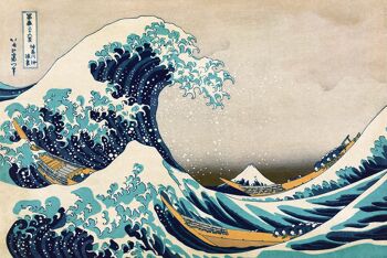 Grande vague au large de Kanagawa Poster Katsushika Hokusai 1