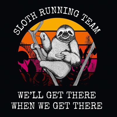 Sloth Running Team Poster Faultier Madeleine