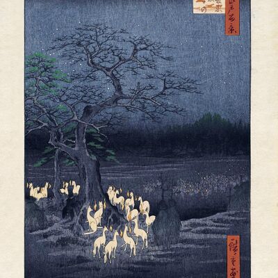 Hiroshige Kunstdruck Fox Fires on New Year's Eve at