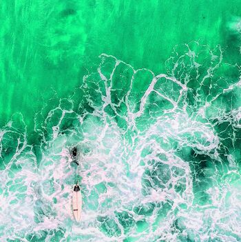 Le surfeur du grand poster bleu puissant et fascinant 5