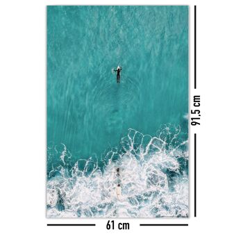 Le surfeur du grand poster bleu puissant et fascinant 6