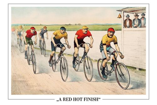 Wheelman In A Red Hot Finish Poster John Cameron