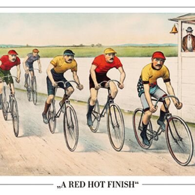 Wheelman In A Red Hot Finish Poster John Cameron