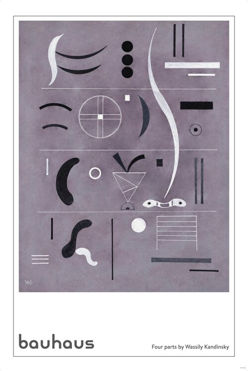 Bauhaus Poster Four Parts By.. Wassily Kandinsky