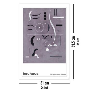 Affiche Bauhaus Quatre Parties Par.. Vassily Kandinsky 5