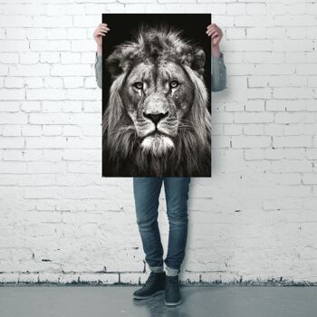 Affiche Lion Noir & Blanc Christian Triton 4