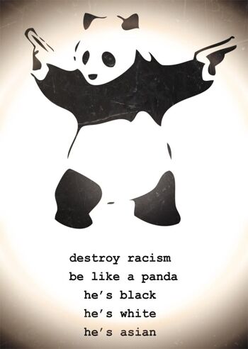 Détruire le racisme Banksy Poster Panda