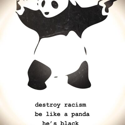 Destroy Racism Banksy Poster Panda
