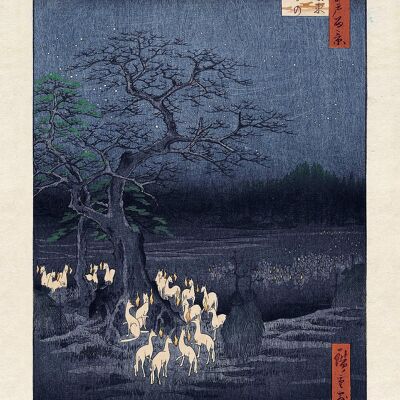 Hiroshige Kunstdruck Fox Fires on New Year's Eve at