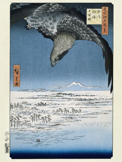 Hiroshige Kunstdruck Fukagawa Susaki and Jumantsubo