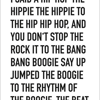 I Said A Hip Hop Kunstdruck The Sugarhill Gang