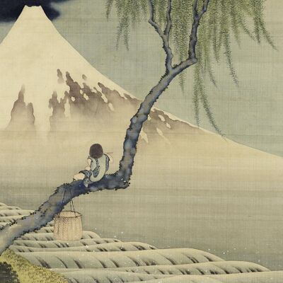 Boy on Mount Fuji Kunstdruck Katsushika Hokusai