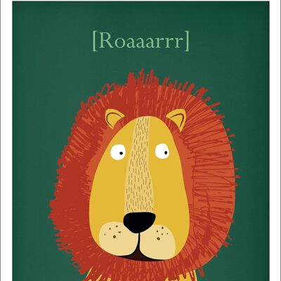 Kinderzimmer Poster Löwe Raubkatze