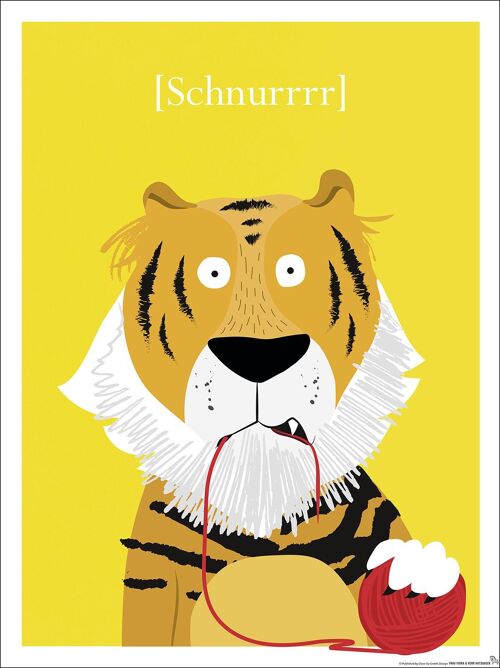 Kinderzimmer Poster Tiger Raubkatze