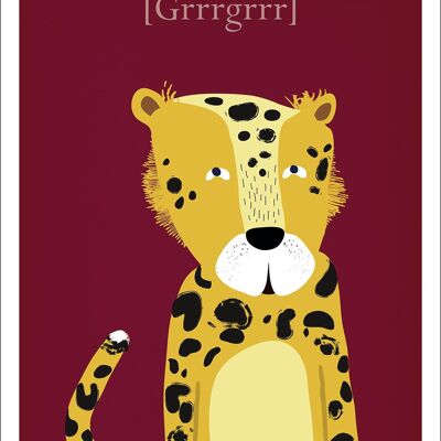Kinderzimmer Poster Leopard Raubkatze