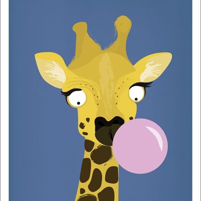 Kinderzimmer Poster Giraffe Afrika