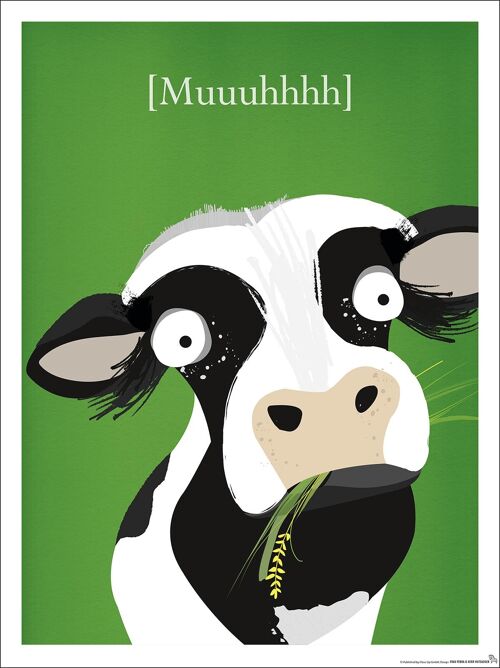 Kinderzimmer Poster Kuh Bauernhof