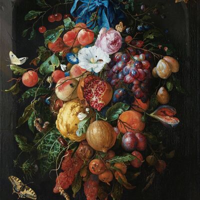 Jan Davidsz de Heem Kunstdruck Festoon of Fruit and Flowers