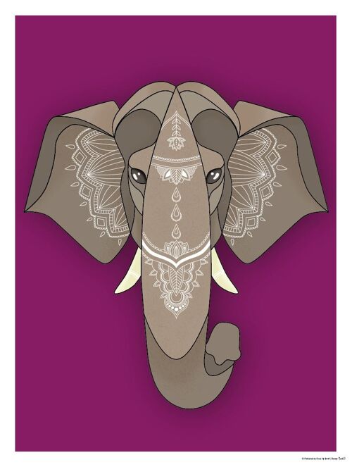 Asiatischer Elefant Kunstdruck Madeleine