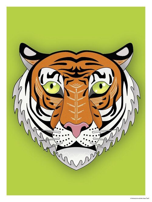 Asiatischer Tiger Kunstdruck Madeleine