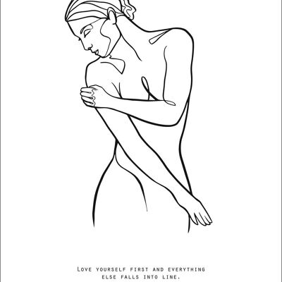 Love Yourself Kunstdruck Madeleine Line-Art