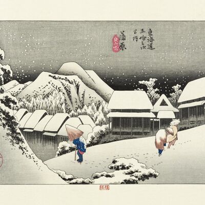 Hiroshige Kunstdruck Kanbara Night Snow