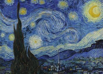 Affiche géante Vincent Van Gogh tirage d'art La Nuit Étoilée