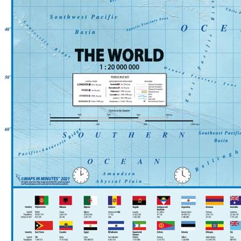 Carte du monde XXL poster drapeaux 2023 - CARTES EN MINUTESÙ 6