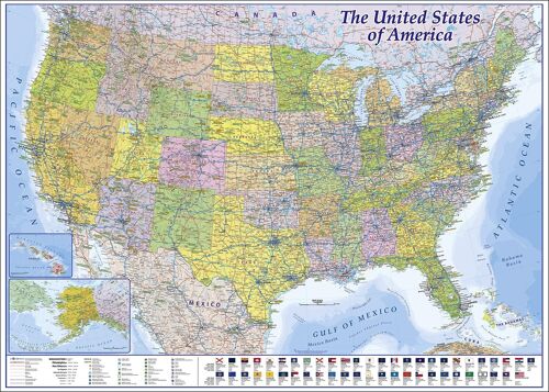 USA XXL Poster 2021- MAPS IN MINUTES