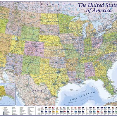 USA XXL Poster 2021- MAPS IN MINUTES