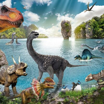 Dinosaurier XXL Poster-Set besteht aus XXL-& Ausmalposter