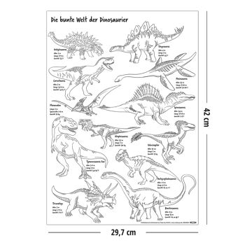 Le set d'affiches Dinosaur XXL se compose de posters XXL et à colorier. 7