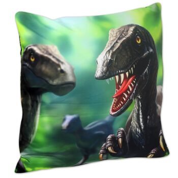 Oreiller Dinosaure Raptor Velociraptor Oreiller Réversible 3