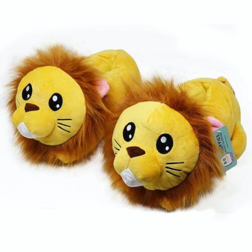 Löwe Plüsch Hausschuhe SLOFFIES Lion Slippers