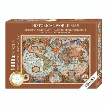 Puzzle carte du monde historique 1000 pièces, Aimee Stewart 1