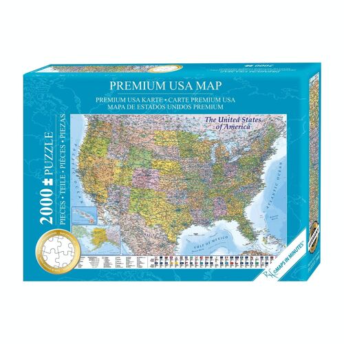 USA Karte Puzzle 2000 Teile MAPS IN MINUTES