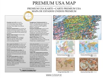 USA Map Puzzle 2000 pièces CARTES EN MINUTES 3