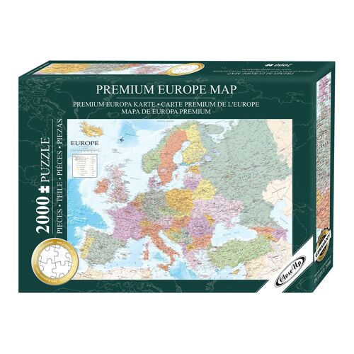 Europakarte Puzzle 2000 Teile Englisch 96,6 x 68,8 cm