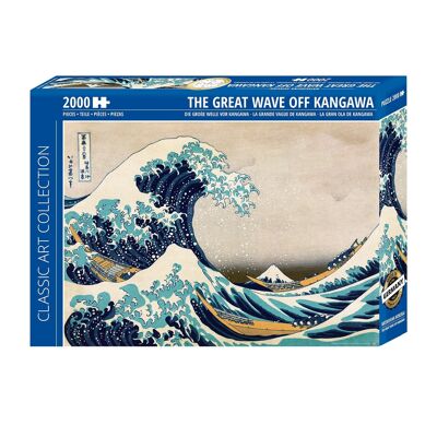 Great Wave Off Kanagawa Puzzle 2000 Teile, Katsushika Hokusai