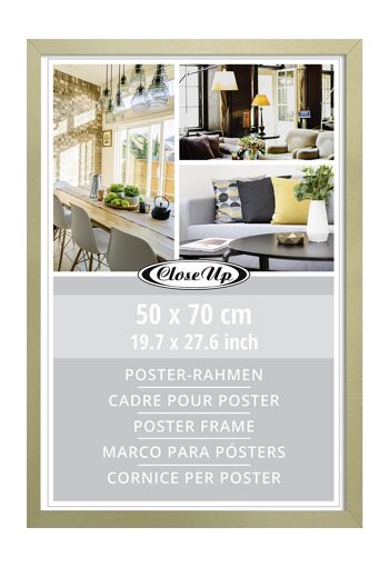 Cadre affiche 50 x 70 cm décor bois doré 2