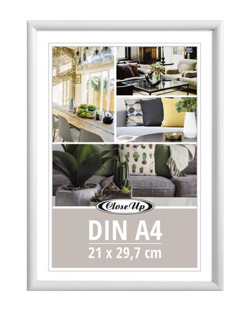 Cadre pour affiche 21 x 297 cm DIN A4 plastique blanc 1