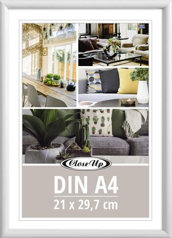 Cadres pour affiches 21 x 297 cm lot de 2 DIN A4 plastique blanc 2