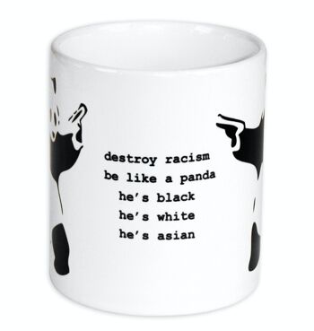 Détruire la tasse de racisme Tasse à café Banksy Panda 2