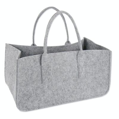 Filztasche Kaminholz Hellgrau Tragetasche, Felt Bag