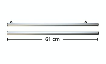 Rail à pince en aluminium rail d'affichage 61 cm (la paire) 5