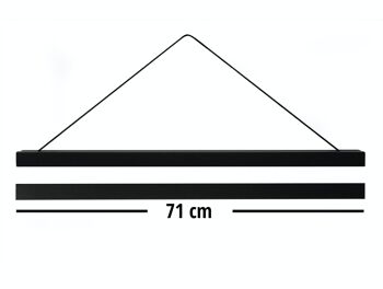 Porte-affiches magnétiques 71 cm, paire, MDF noir 5