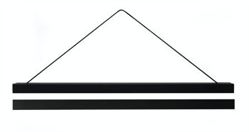 Porte-affiches magnétiques 92,5 cm, paire, MDF noir 3