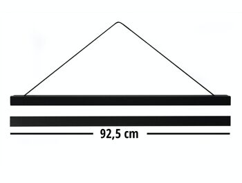 Porte-affiches magnétiques 92,5 cm, paire, MDF noir 5