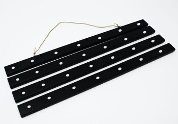 Porte-affiches magnétiques 100 cm, paire, plastique noir 4